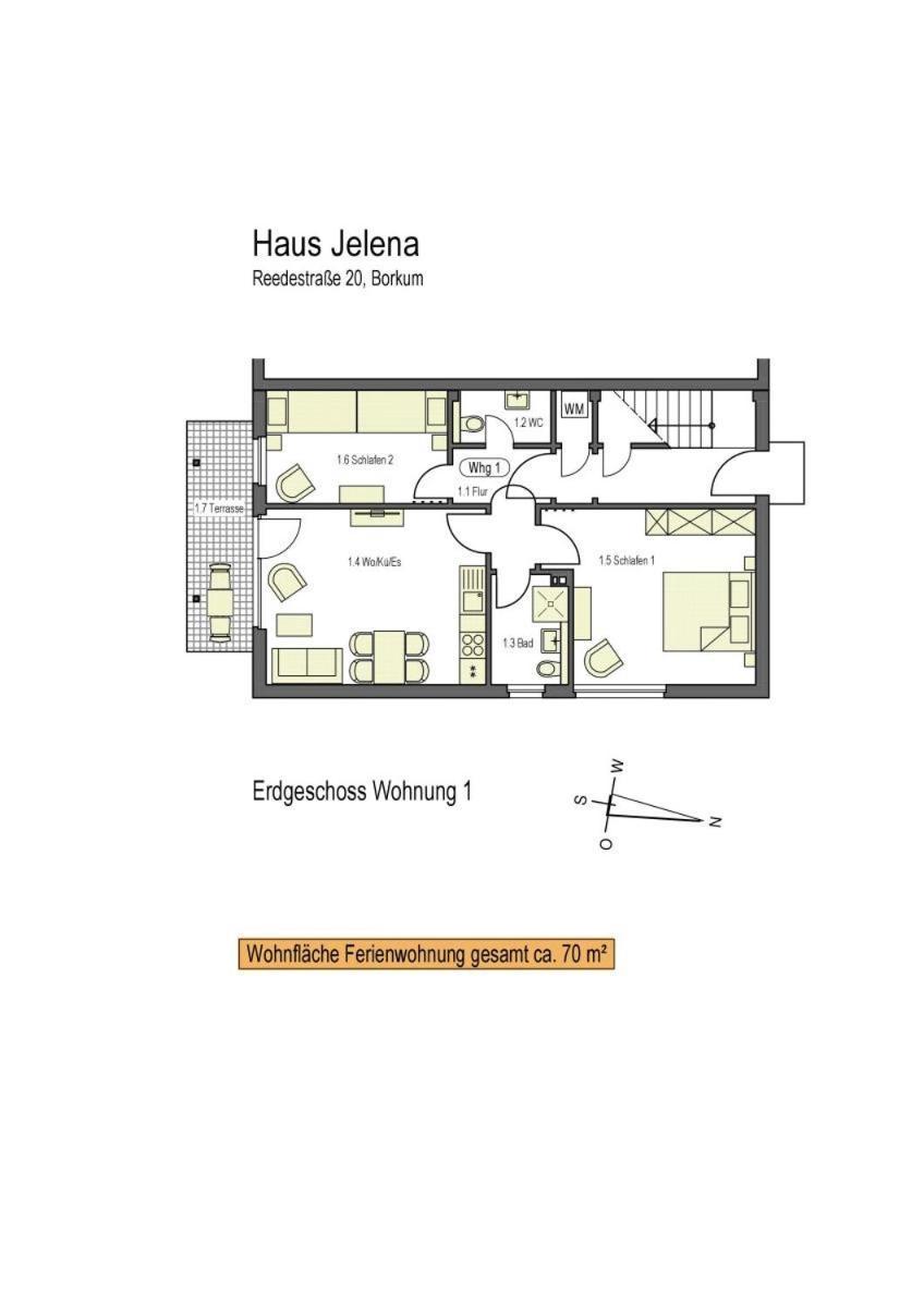 Haus Jelena Appartement 1 Боркум Екстериор снимка